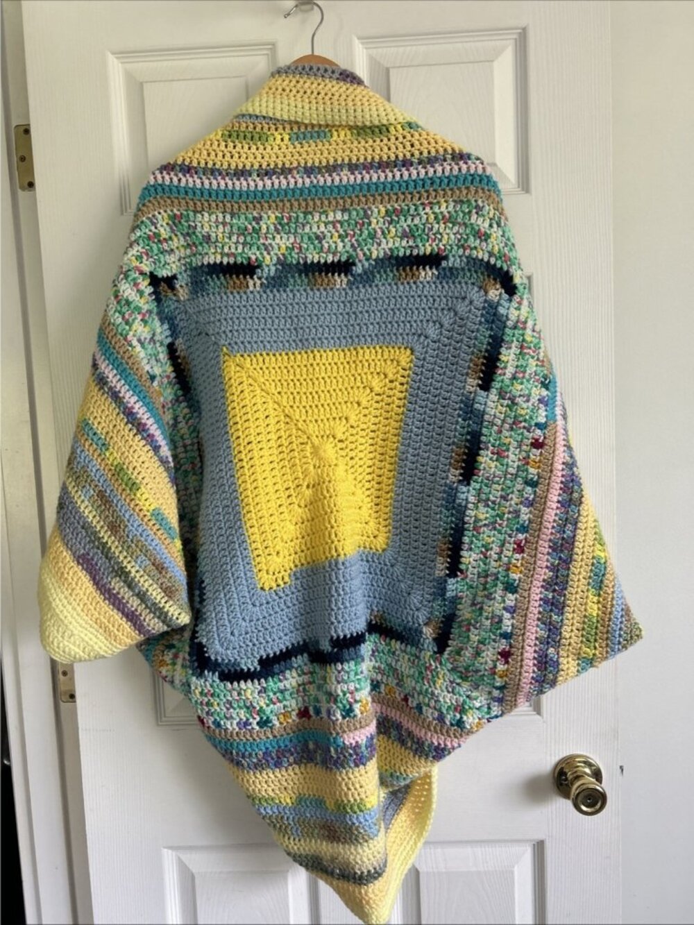 Women Handmade Crochet Oversized Shrug Cocoon Sweater Knit Cozy Wrap - Picture 3 of 7
